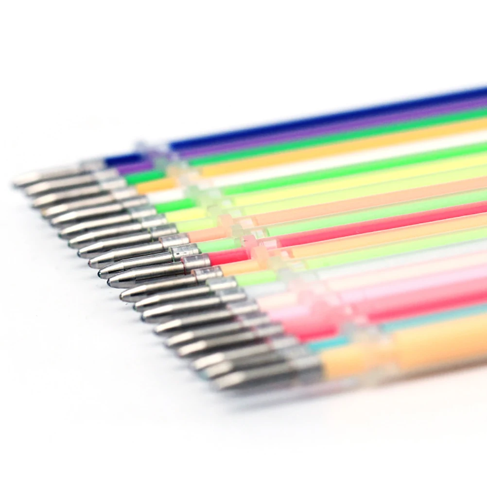 

100 Assorted Colors 0.7mm NonToxic AcidFree Gel Pen Refills For Coloring Books Crafting Doodling Scrapbooking And Writing