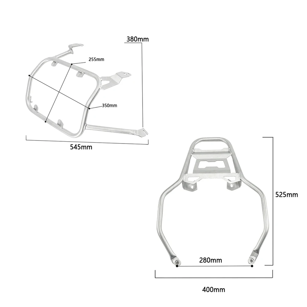 Motocicleta Pannier Rack Saddlebag Bracket, Top Case, Box Rack, aço inoxidável, BMW F850GS, F750GS, F 750GS, GS850, 850 GS, GS, 2018-2023