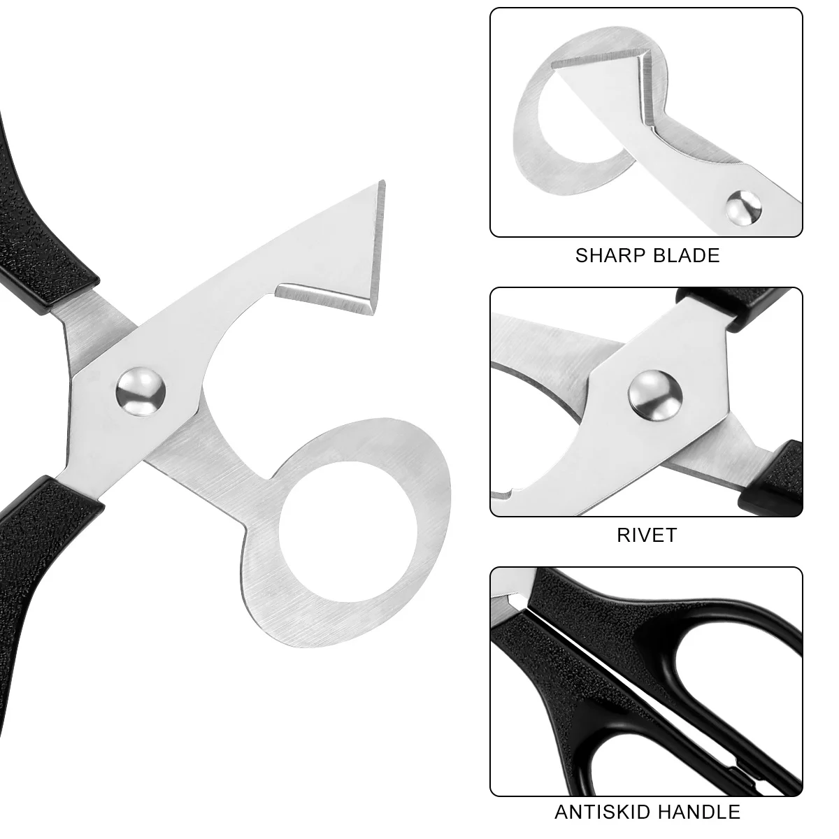 

2Pcs Stainless Steel Quail Egg Shell Cutters Small Egg Scissors Easy Shell Removal Kitchen Opener Tool Cigar Cutter