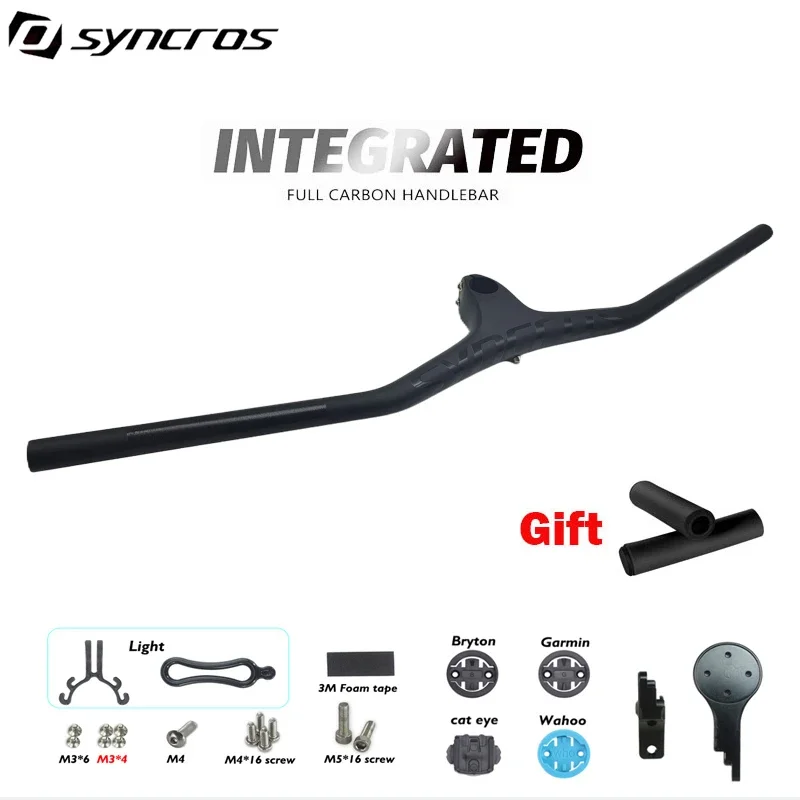 

SYNCROS Mtb Handlebars 28.6mm-9Degree Carbon Integrated Cockpit Handlebar For Mountain Bike 700~800mm Bicycle Parts