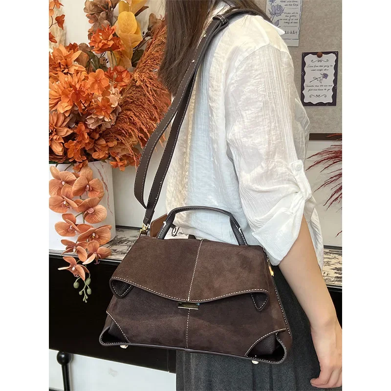 Luxus Marke Schulter Tasche Französisch Elegante Leder Handtasche Neue Matt Große-kapazität Pendler Tasche Nische Design Kreative Frauen Tasche – Detail 8