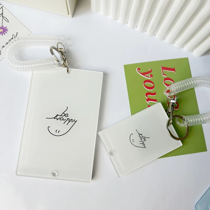 Photocard Holder Stand Picture Photo Card Display Frames With Lanyard Keychain Photocard Protector Case Home Desktop Decorations