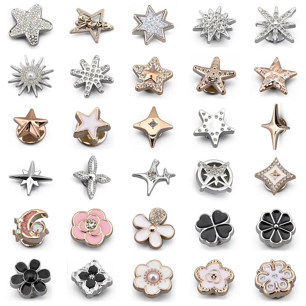 Cute Animal & Planet Shoe Charms, Rhinestone ABS Shoes Decoration for Sneakers Sandals, Cartoon Bear Bunny Whale Shark Charms