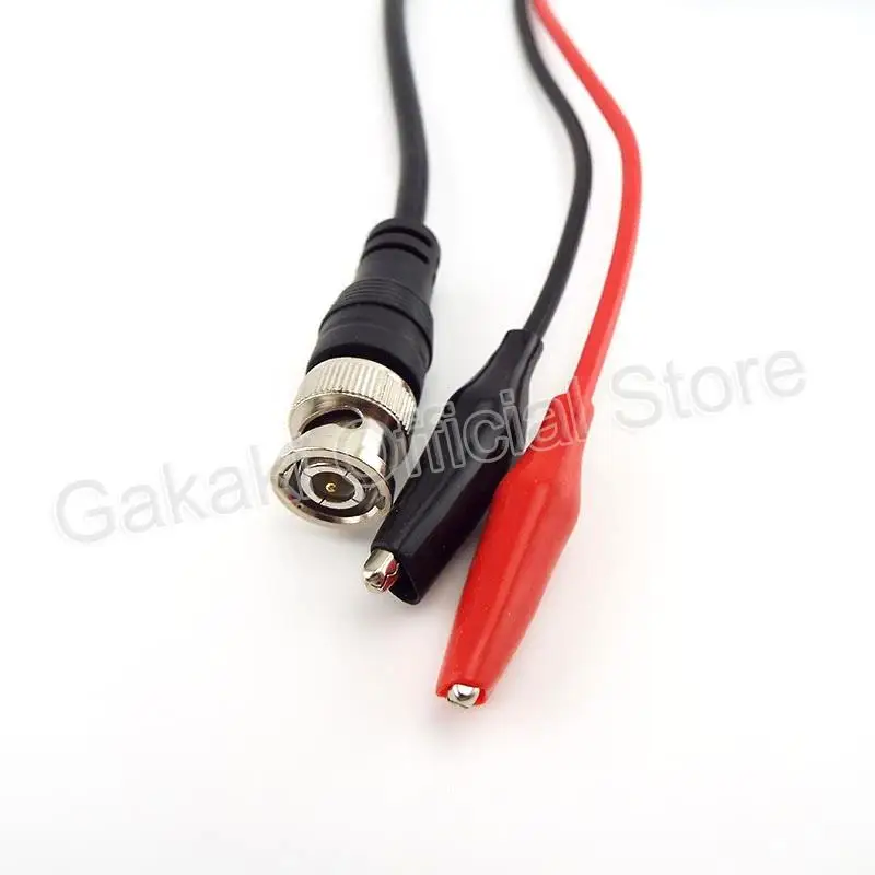 Multifunction Combination Test Cable Wire BNC Male Plug to Dual Alligator Clip Oscilloscope Test Probe Lead Cable 1M