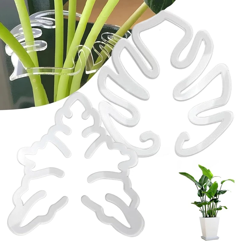 AC88-2PCS Monstera Grapple Monstera Leaf Plant Support Turtle Shell Bamboo Clamp Set Unique&Aesthetic Monstera Plant Support