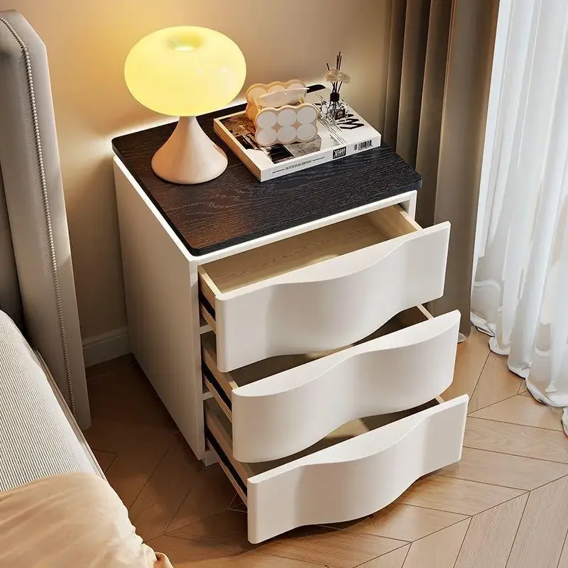 Solid wood modern bedside table simple bedside table household bedroom explosion small light luxury advanced storage