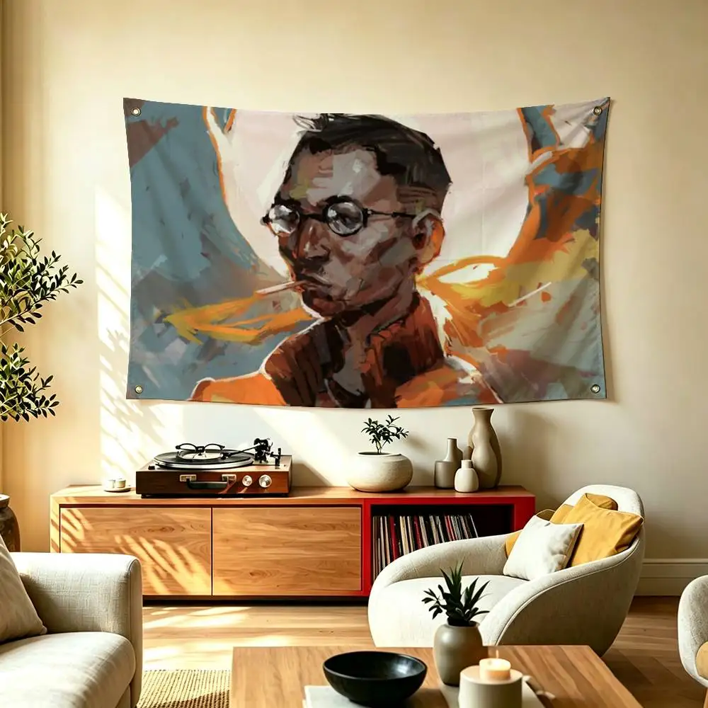 Game Disco Elysium Kim Harrier Flags for Bedrooms Home Decor Items Outdoor Decors Garage Decoration Flaga
