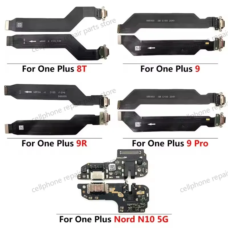 USB Charging Port Connector Board Parts Flex For OnePlus 5 A5000 5T A5010 6 6T 7 7T 8 8T 9 Pro 9R Charging Connector Flex Cable