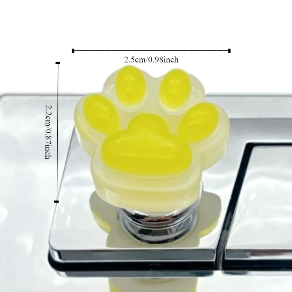 Creativo carino luminoso WC pressa zampa di gatto protezione per unghie pulsante WC interruttore a pressione pulsante di scarico dell'acqua del fumetto donne