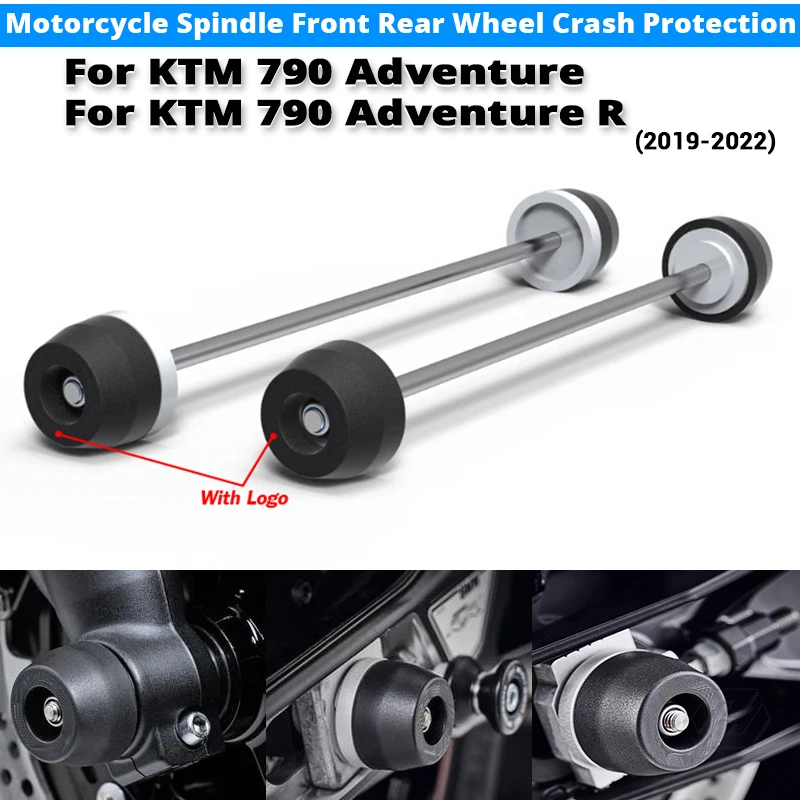 For KTM 790 Adventure KTM 790 Adventure R 2019-2022 Motorcycle Spindle Front and Rear Wheel Crash Protection