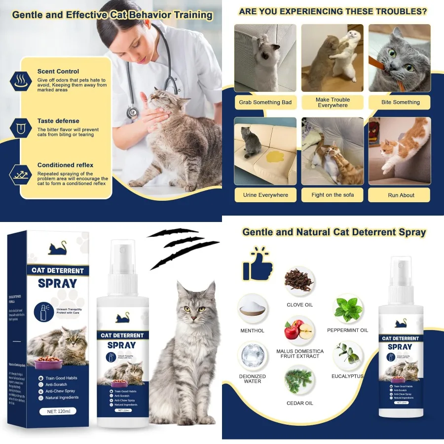 

Спрей для отпугивания кошек на открытом воздухе и в помещении для кошек и котят. Эффективное тренировочное средство для сохранения кошек от мебели защищает Ag.