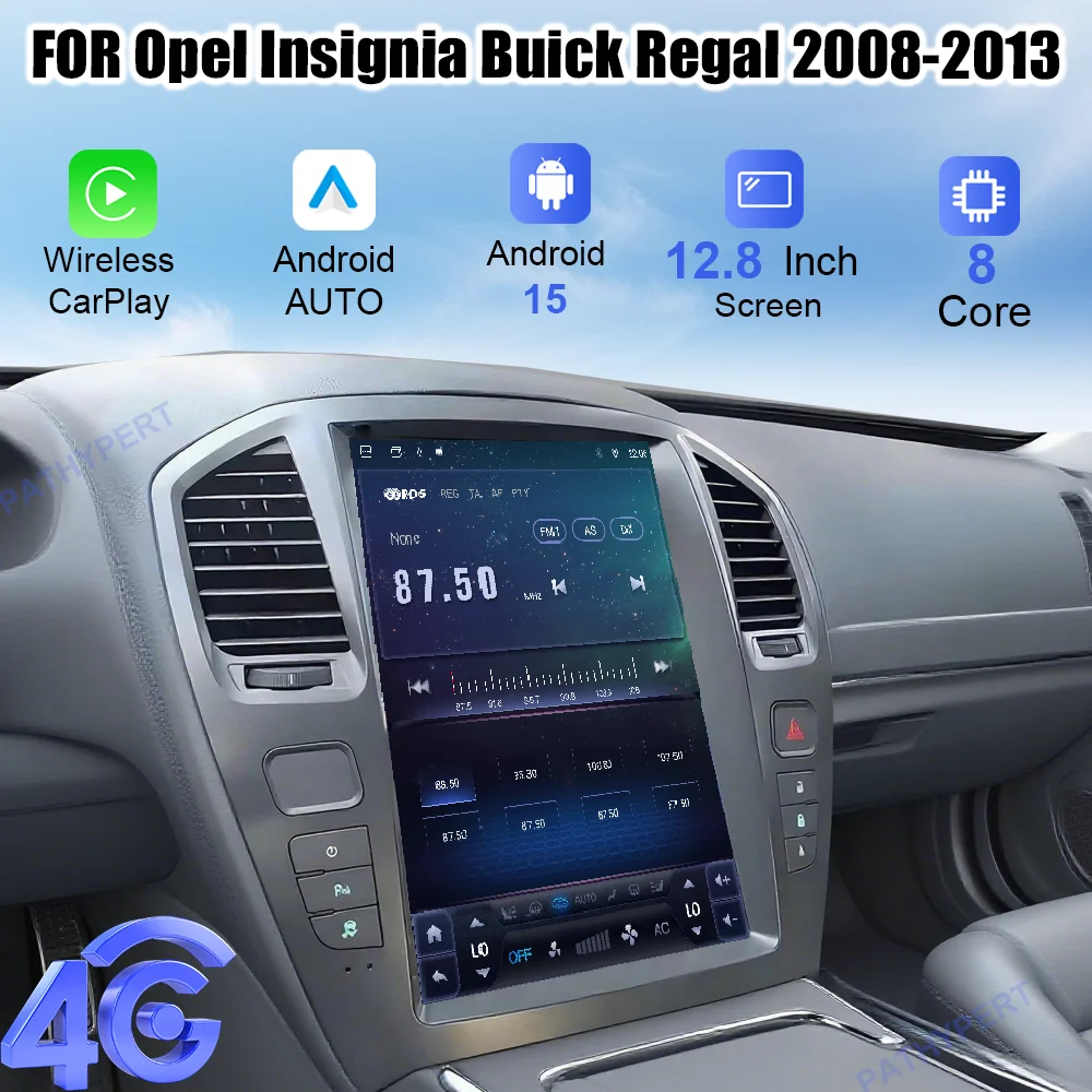

Android 15 12.8" For Opel Insignia Buick Regal 2008-2013 Multimedia Player Car Radio Auto Screen Wireless Carplay BT Stereo GPS