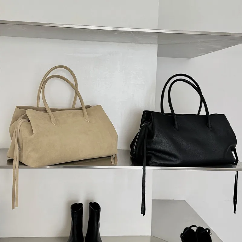 Genuine Leather Tote Bags For Women Luxury Designer Handbag Purse New In Vintage Top Layer Cowhide Multi-Compartment Shoulder