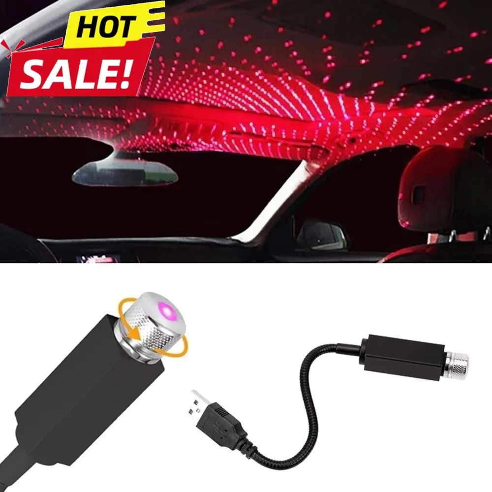 

Mini LED Car Roof Star Night Lights Projector Light Interior Ambient Night Starry Sky USB LED Decorative Lights Plug and Play