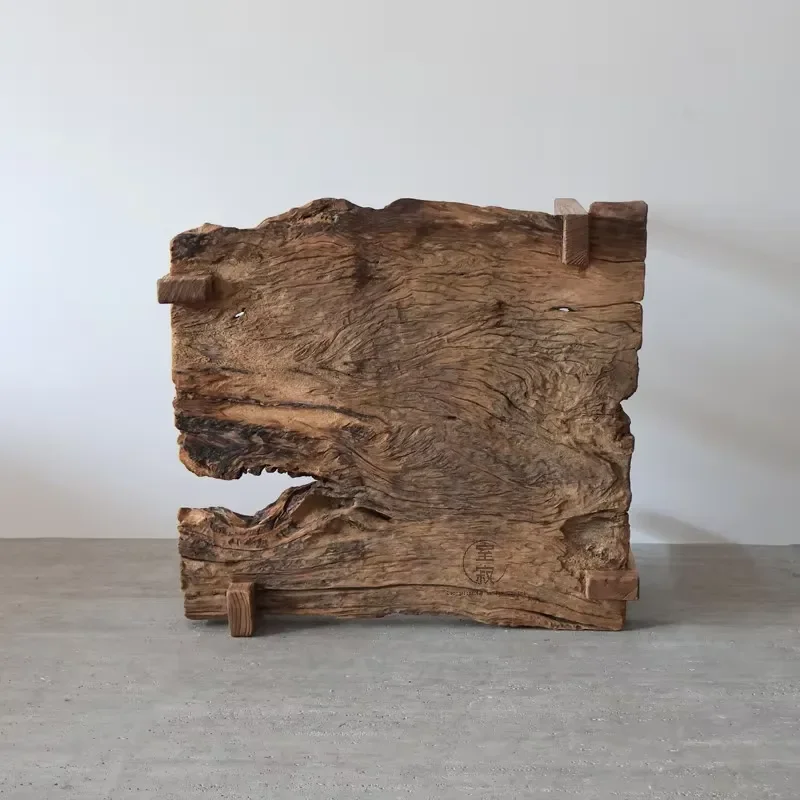 Handmade Solid Wood Dining Table Natural Grain Wabi Sabi Style Unique Shape Coffee Table Furniture Home Decoration Natural