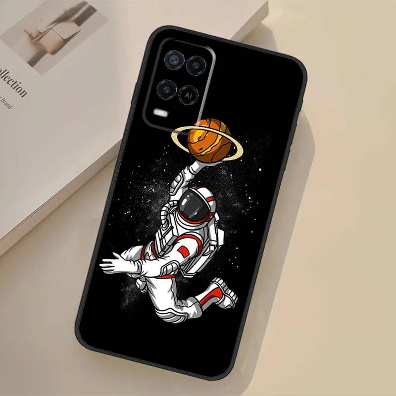 Astronaut Baseball Soccer Basketball Case For OPPO A98 A78 A58 A96 A76 A16 A53S A57S A15 A5 A9 A54 A74 A94 A52 A72 A91 A17 A77