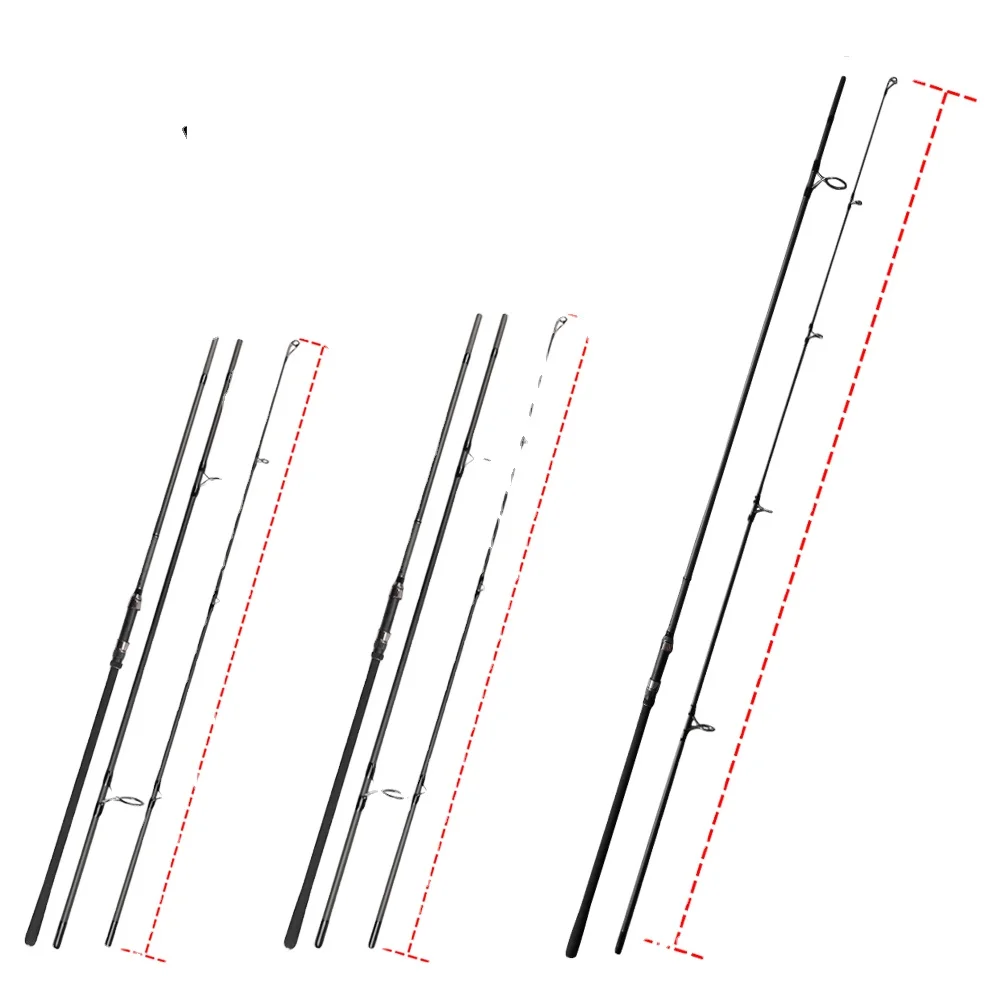 صنارة صيد سمك الشبوط عالية الكربون 3.5/4.0 3 أقسام 3.6 م 3.9 م صنارة صيد سمك الشبوط الخارجية