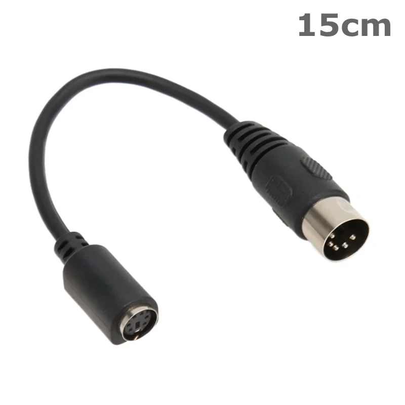 5 Pin DIN to PS/2 Cable Adapter Converter Cable, 5 Pin DIN Male to 6 Pin Din Female Adaptor,