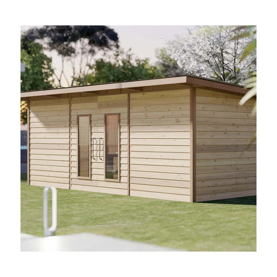 

Custom Wood Sheds Storage Outdoor Easily Assembled Red Cedar Wooden Garden Tool House