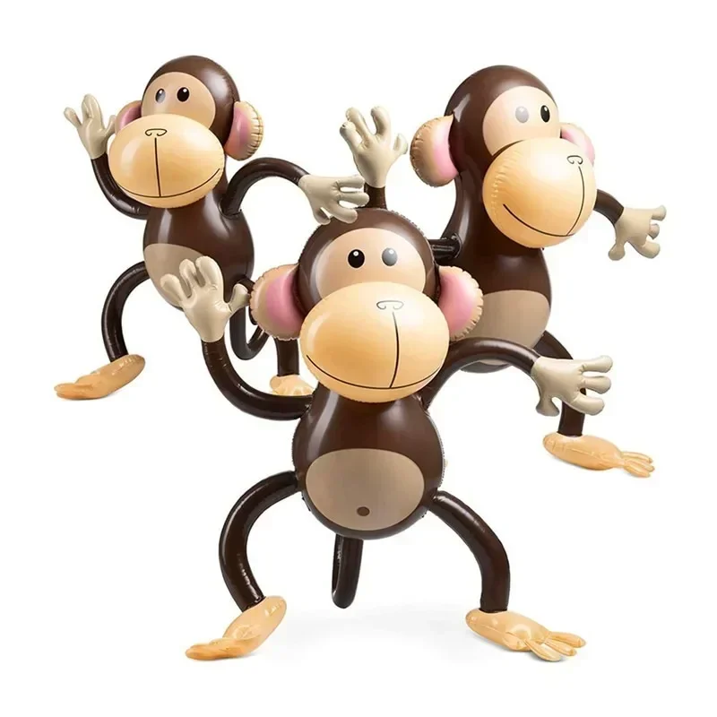 

PVC Inflatable Monkey Balloon Inflatable Animal Monkey Toy Kids Happy Birthday Party Decors Kids Favor Monkey Ballon Photo Props
