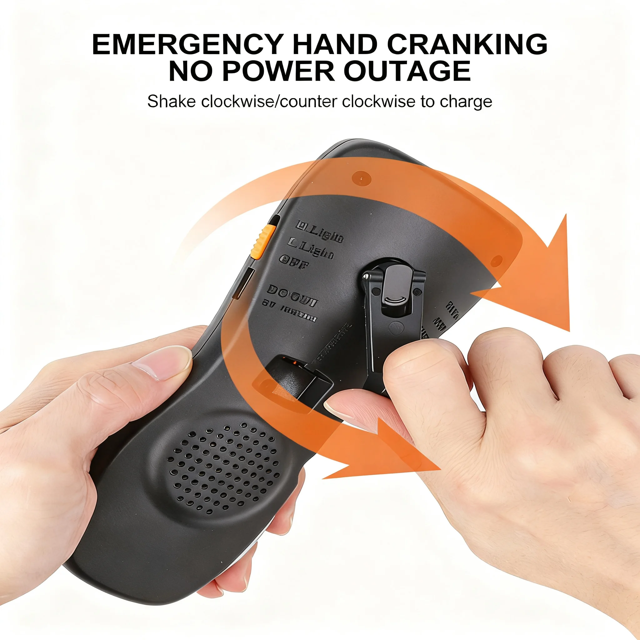 Hand power generation radio flashlight Emergency charging Outdoor lighting Emergency disaster relief Outdoor tool knife