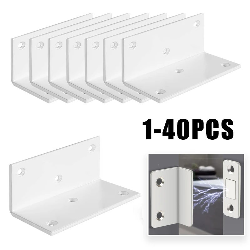 L Shape No Drill Magnetic Sliding Door Kit Strong Closet Magnet Adhesive Pull Proof Invisible Wardrobe Alignment System