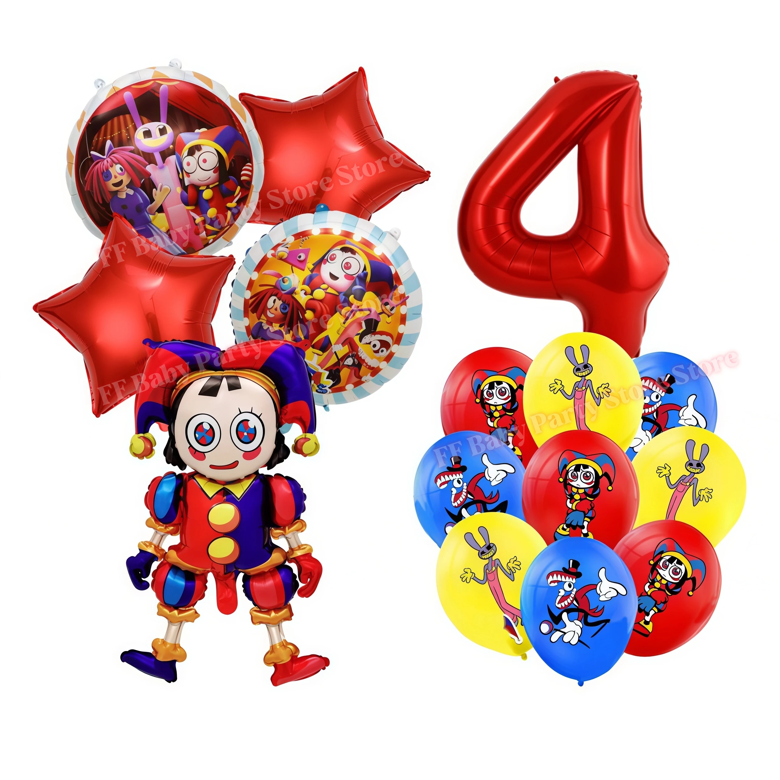 Erstaunliches Tischgeschirr Geburtstagsparty-Dekoration Digitales Zirkus-Ballon-Teller-Becher-Banner-Set Kinder-Geschenk Baby-Shower-Partyzubehör – Detail 33