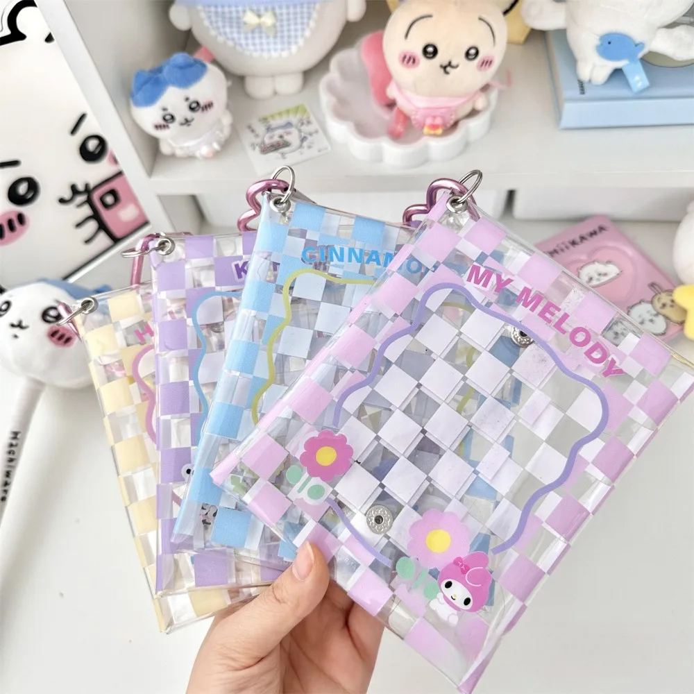 Sanrios New PVC Baby Bag Anime Kawaii My Melody Cinnamoroll Transparent Zero Wallet Chikawas Hachiware Usagi Cute Storage Hanger