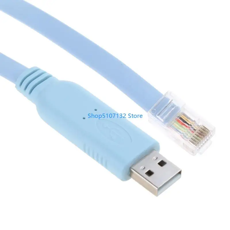 87HD Console Cable for H3C Router Rollover Console Stable Performance Wire DC300V 5ohm/ms Impedance Essential Accesory