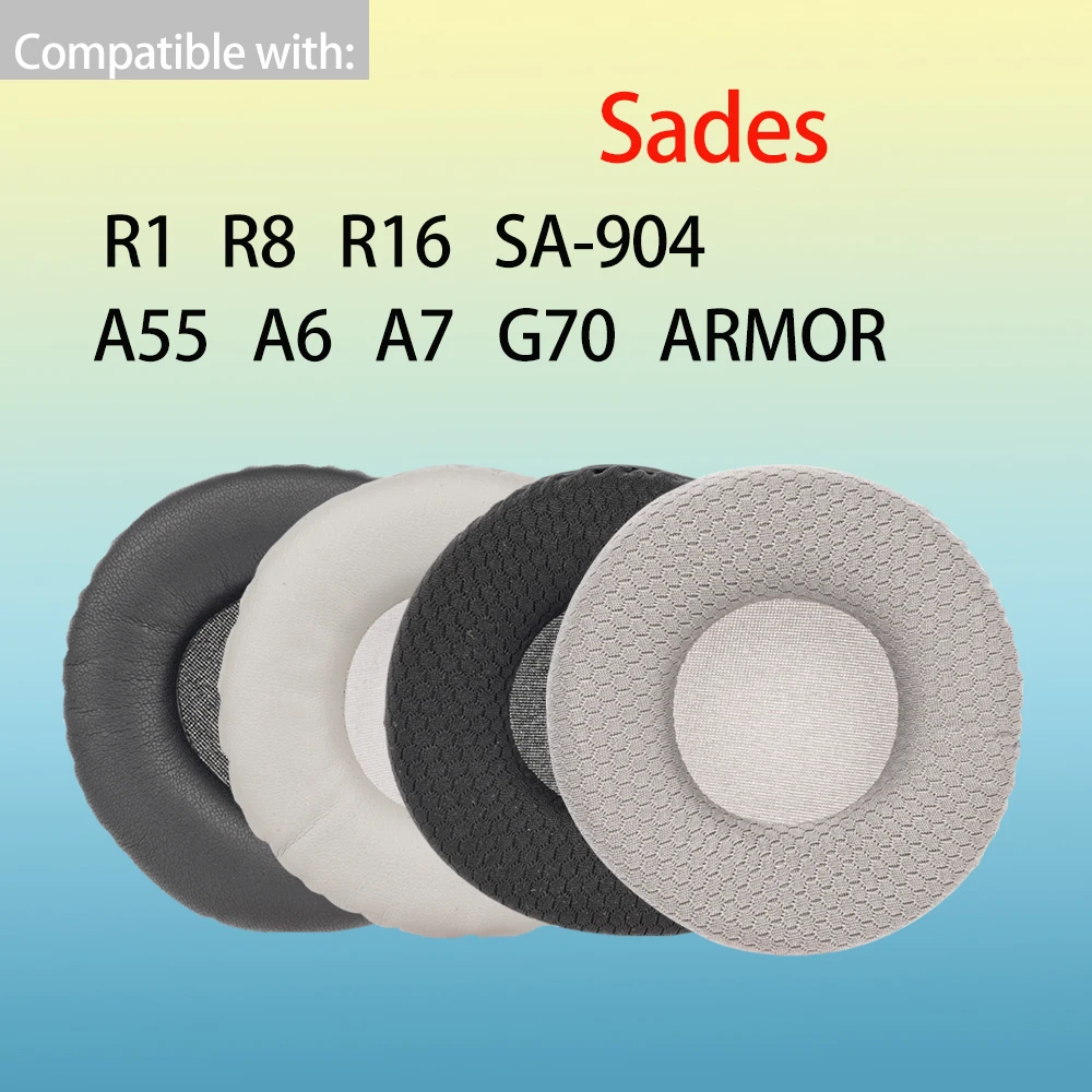 Подушечки для наушников Sades R1 R8 R16 SA-904 A55 A6 A7 G70 ARMOR, сменные амбушюры, универсальные чехлы для гарнитуры