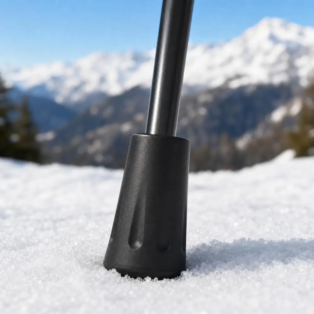 Trekking Pole Tips 5 Pcs 11mm Rubber Feet Wear Resistant Walking Stick Caps Slip Resistant Protector For Hiking Outdoor Trails