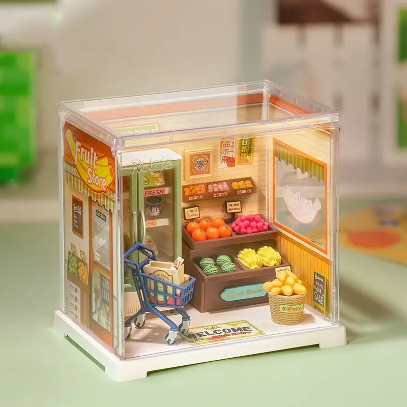 2025년 신제품 DIY 스트리트 뷰 미니어처 하우스 키트 놀이집 창작자 조립식 어린이 생일 소녀 선물 3D 퍼즐 수제