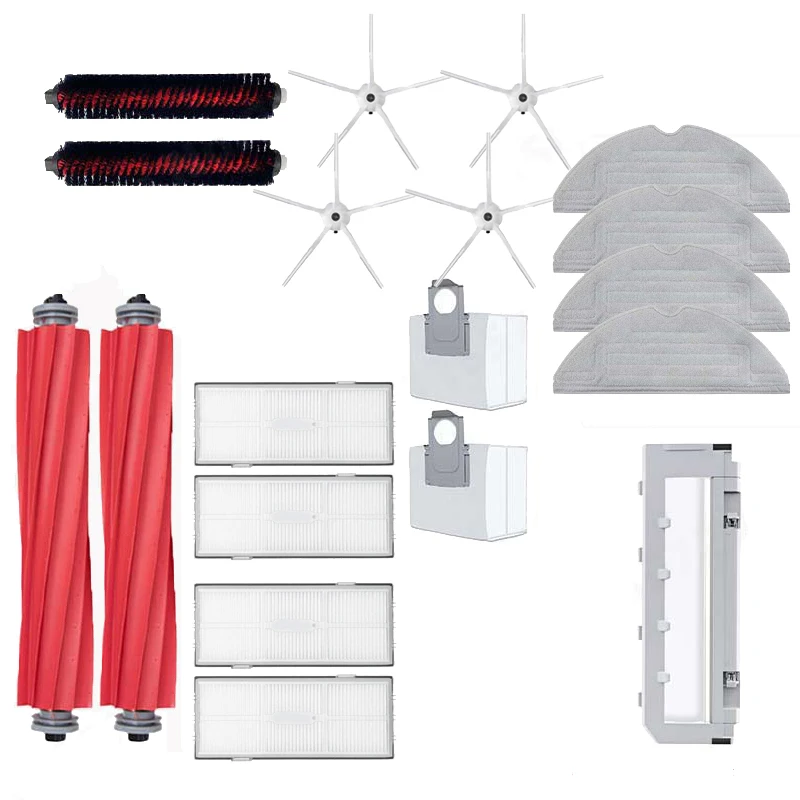 Hauptbürste, Seitenbürste, Mopp, HEPA-Filter, Staubbeutel, Reinigungsrollbürste für Roborock S7 Maxv Ultra S7 Pro Ultra Roboterstaubsauger Zubehör