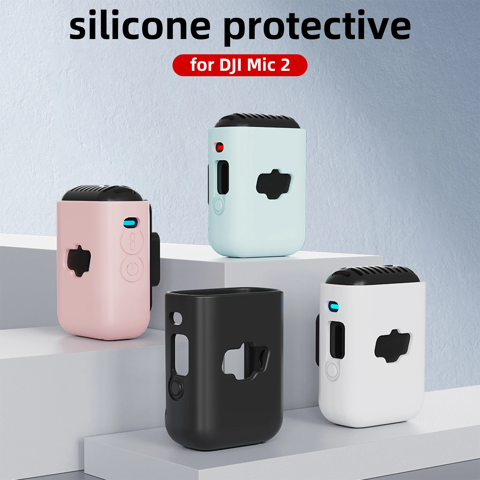 

Silicone Protective Case for DJI Mic 2 Scratch-proof Protector Cover Microphone Wireless for Mic 2 Accessories