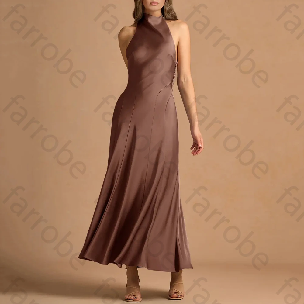 

Elegant O-neck Sleeveless Evening Dresses Sexy Backless Celebrity Long Dress Exquisite High Quality Prom Party Gowns Customized