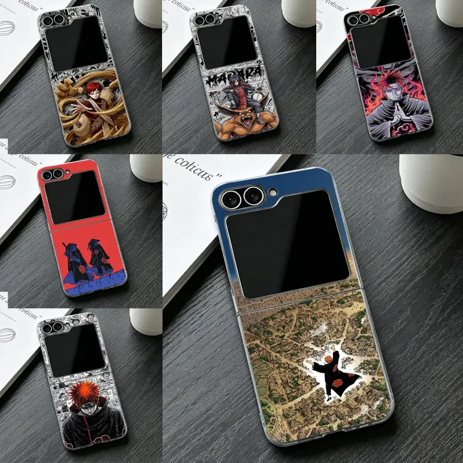 Transparent Soft Phone Cover Case for Samsung Galaxy Z Flip 7 ZFlip7 FE ZFlip6 ZFlip4 ZFlip3 Z Flip 6 5 4 3 ZFlip5 Akatsuki