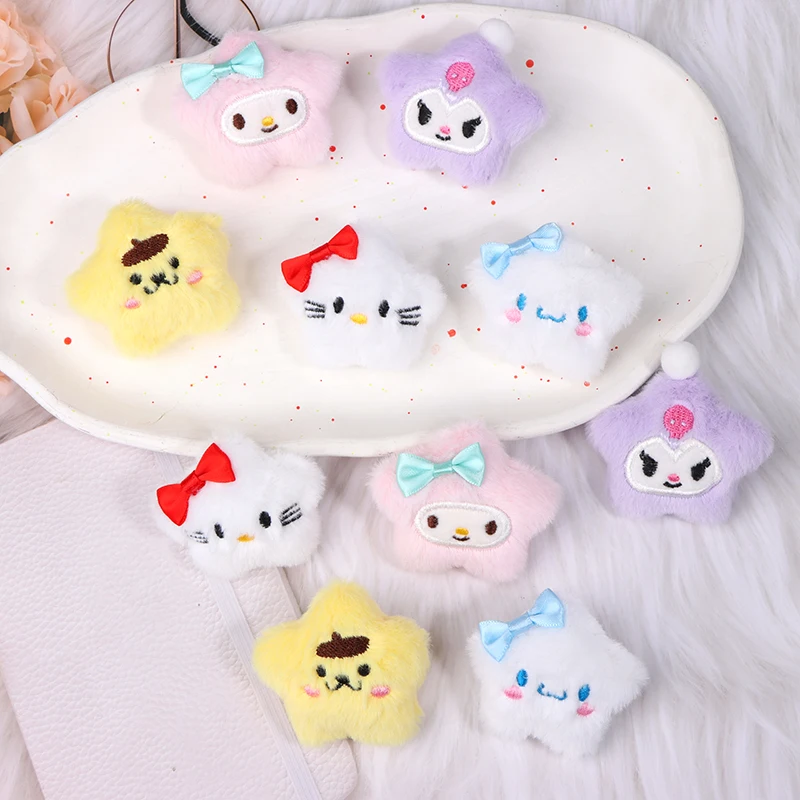 Cartoon Sanrio Brooch Hello Kitty 6Cm Cinnamoroll Melody Cute Shape Brooch Bag Pin Backpacks Pendant Decoration Accessorie