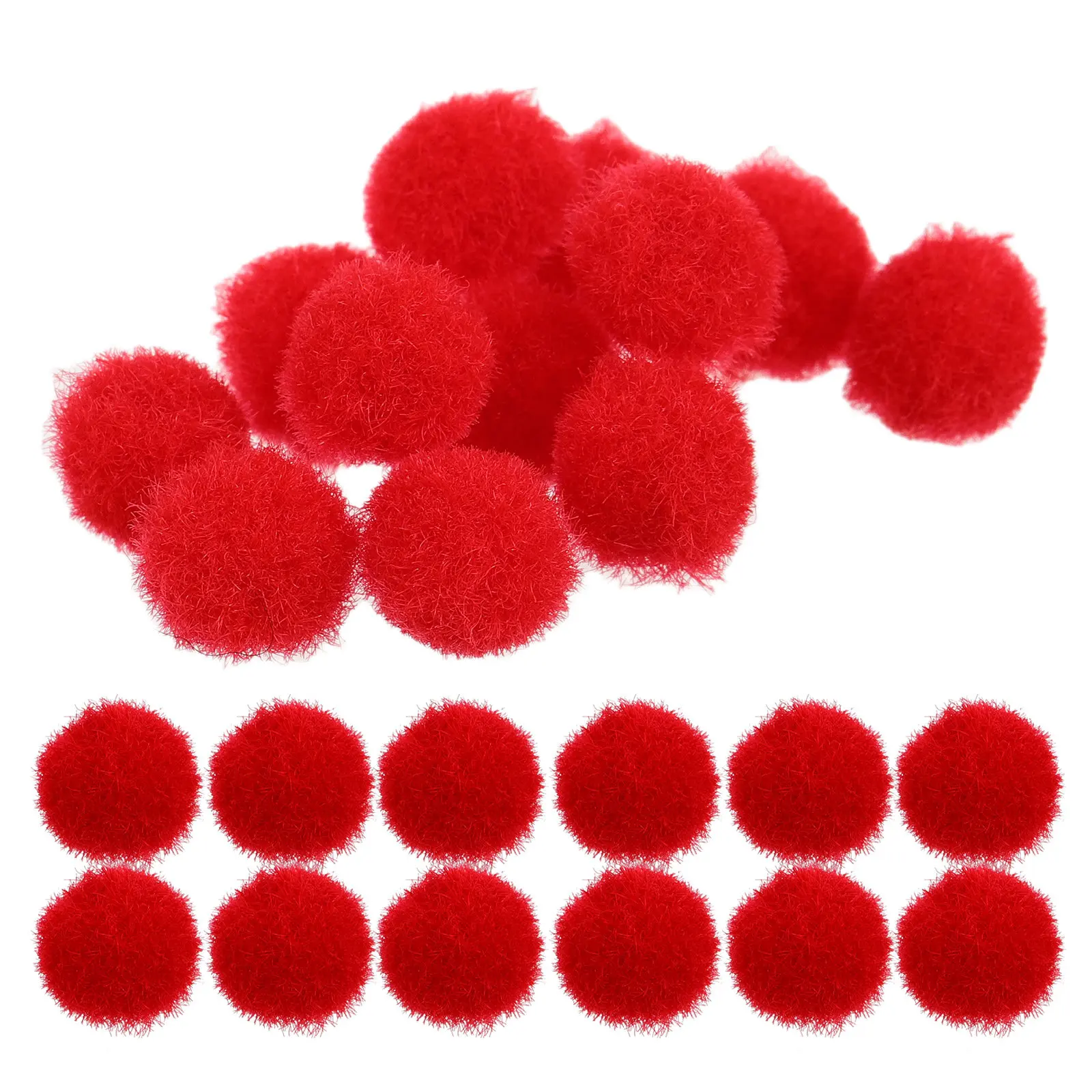 

100Pcs Red Polyester Pom Poms for Crafts DIY Classroom Creative Arts Christmas Party Decorations Bulk Colorful Mini Craft Balls