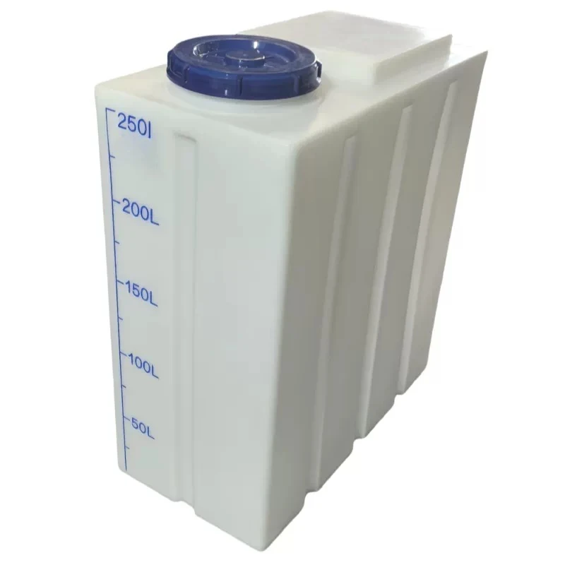 Food Grade Thick Wall Vertical Narrow Water Tank PE Fish Farming Water Storage Barrel Flat Design Dosing Container for Home Use