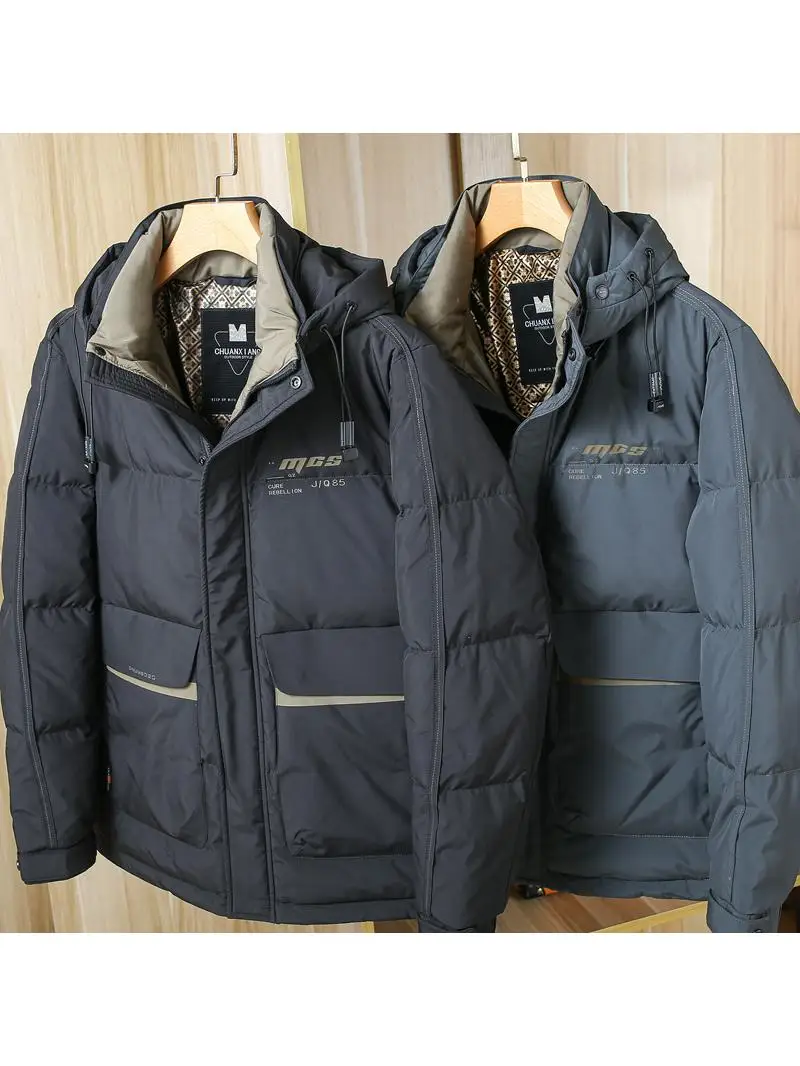 

Новая зимняя мужская утепленная куртка-пуховик премиум-класса с капюшоном, ветрозащитная, водонепроницаемая, теплая, морозостойкая, для активного отдыха