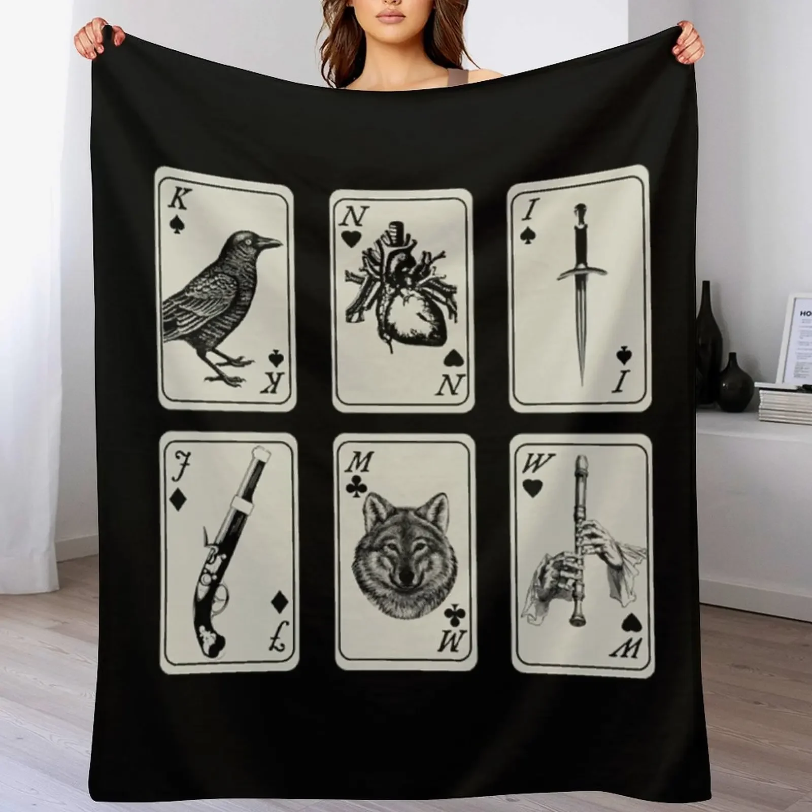 Six Of Crows T-ShirtSix of Crows Throw Blanket Color Fast Cozy Throw Blanket