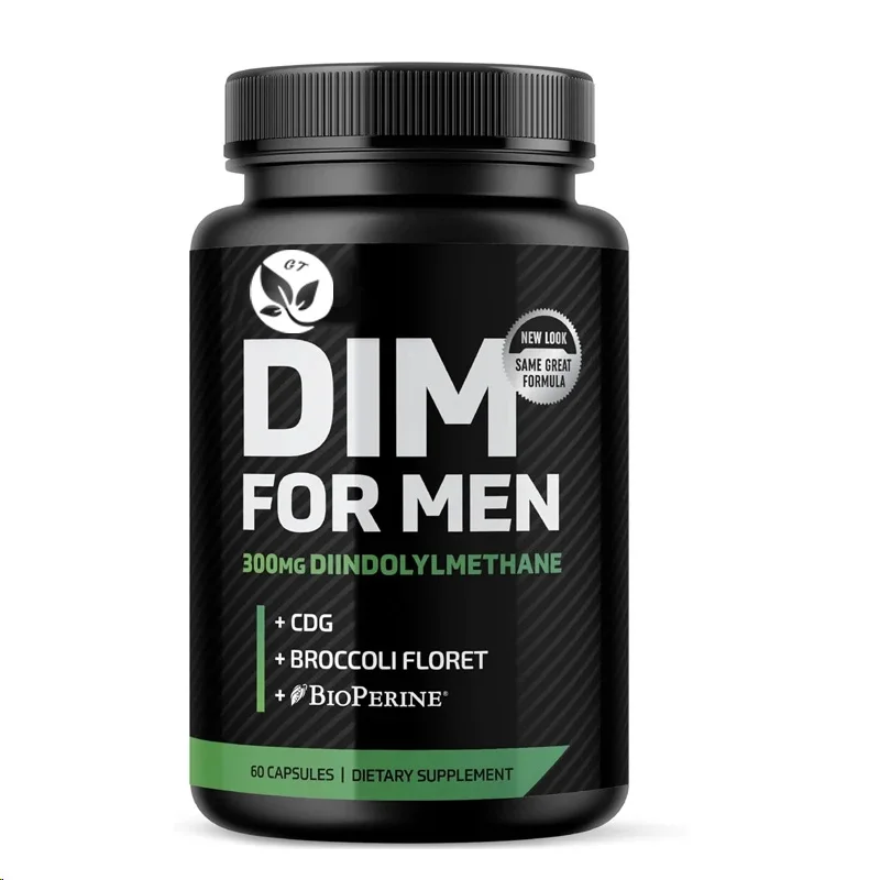 

Dim 300mg Men, Блокаторы эсторов и ингибаторы ароматизаторов | | Мужская добавка для баланса гормонов и фитнеса, 60 капсул