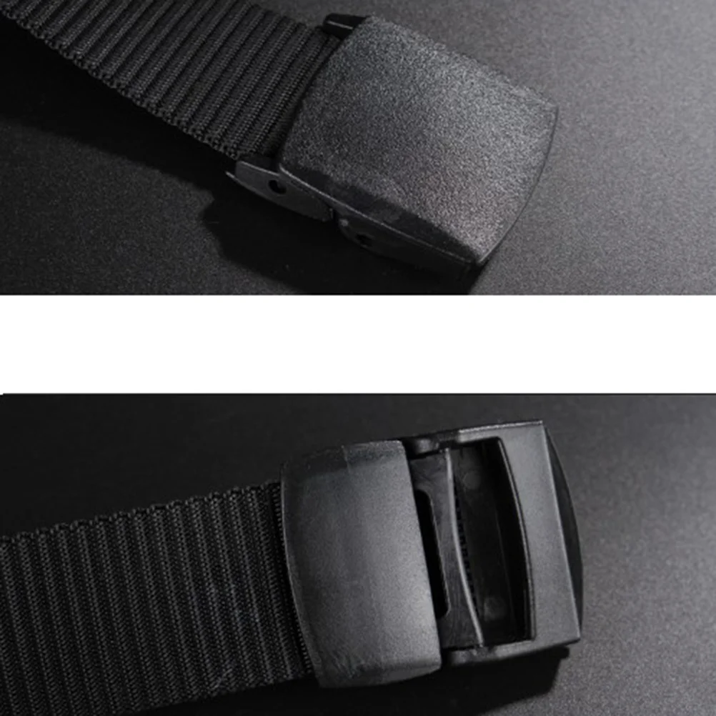 

Men'S Anti-Allergy Canvas 130Cm Black Nylon Web Belt Lightweight Breathable Casual Outdoor Work Belt For Military Pants