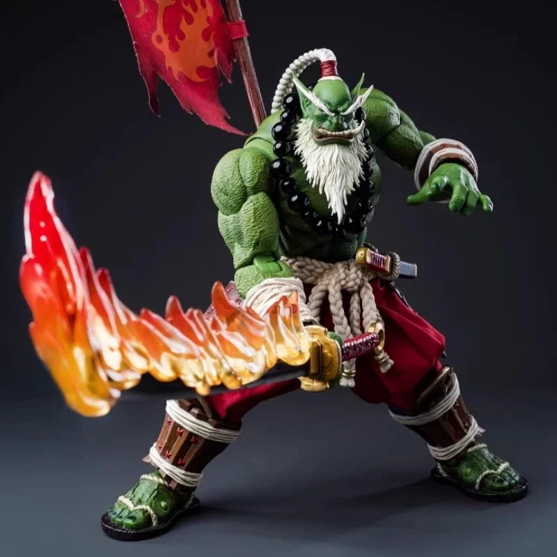 In Stock Original HERO TOYS World of Warcraft Fireblade Clan Sword Saint Orc Swordsman Samuro Action Figures Model Toys Gifts