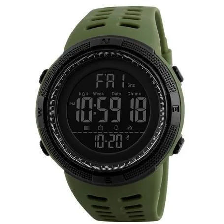 Men Fashion Multi-function Digital Sports Rubber Casual Outdoor Watch