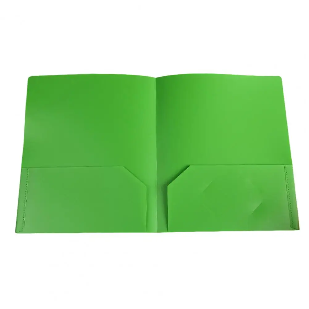 Colored File Folders File Folders with Pockets Waterproof Plastic Document Organizer with Business Card Slot for Office