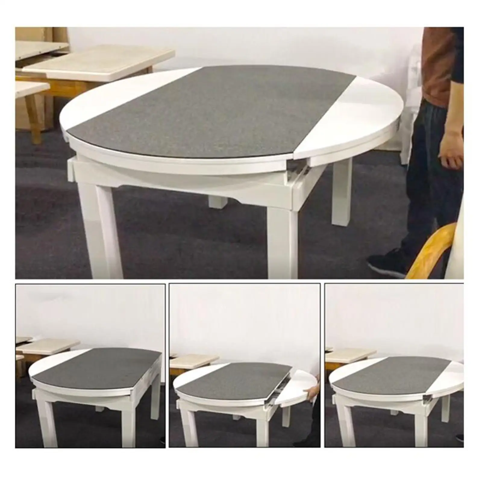 Dining Table Slide Table Accessory Multipurpose Folding Telescopic Dining Table Rail for Coffee Table Indoor Gathering Event