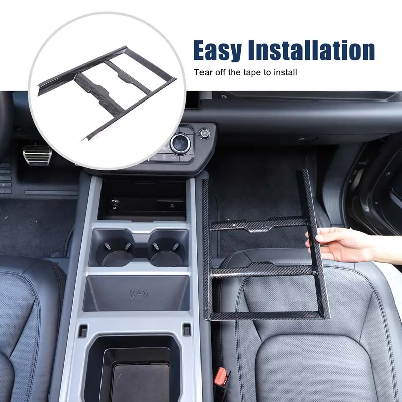 For Land Rover Defender 90 110 130 2025+ Real carbon fiber  Car central control gear panel decorative sticker car accessories