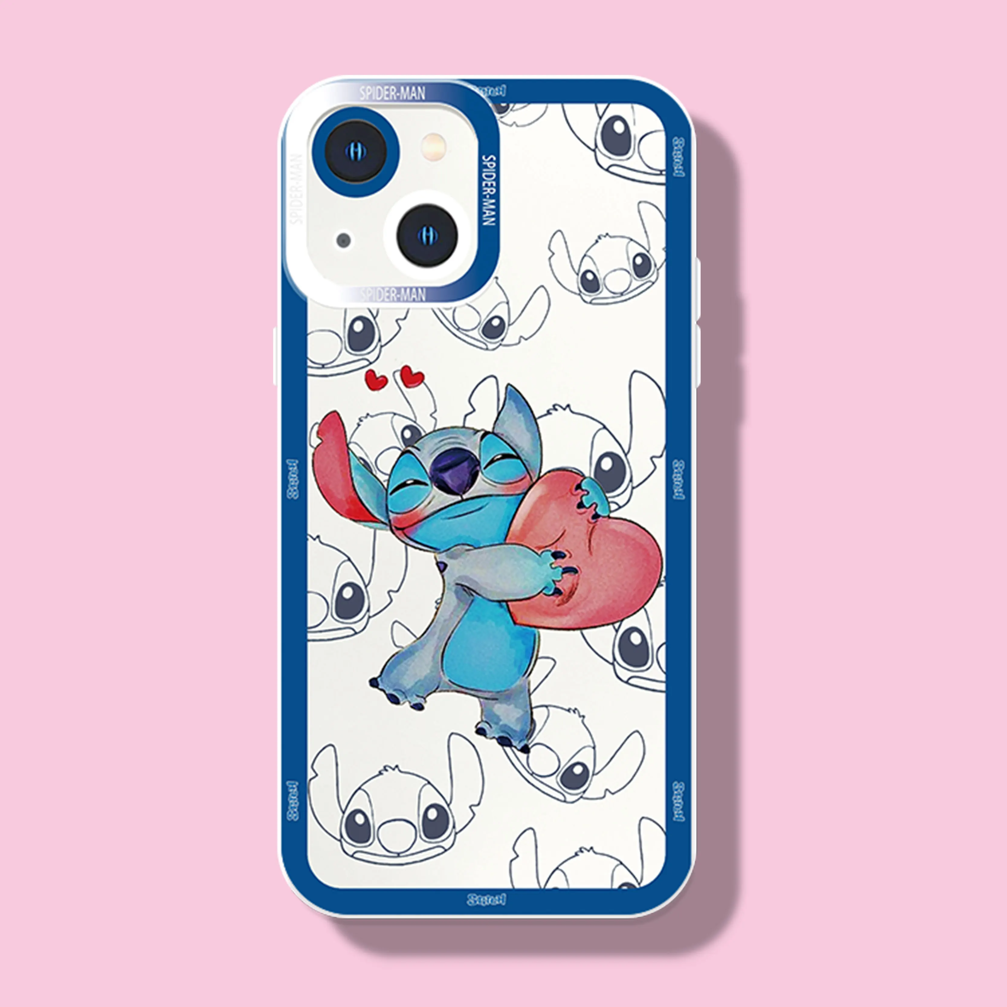 Disney Cute Stitch per iPhone 15 14 13 12 mini 11 Pro Max 8 7 Plus XR XS X custodia per telefono Angel Eyes