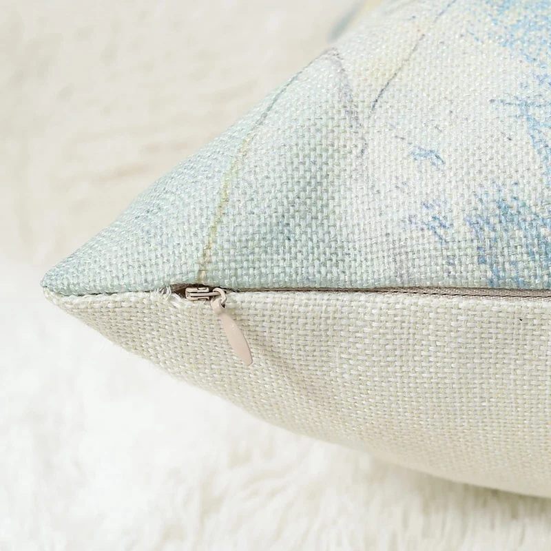 

Linen pillowcase Spring Pillow Covers 18X18 Set of 4 Farmhouse Throw Spring Decorations Flower Home Decor for Couch Sofa